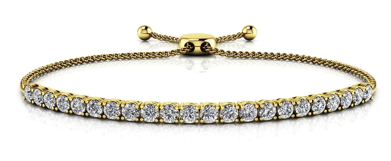 Timeless Dreams Adjustable Lab-Grown Diamond Bracelet with 2.10 ct.(finished) 3mm
