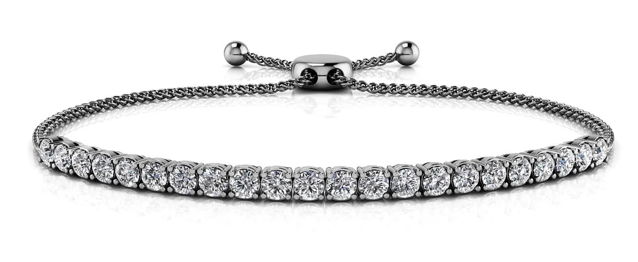 Timeless Dreams Adjustable Lab-Grown Diamond Bracelet with 2.10 ct.(finished) 3mm
