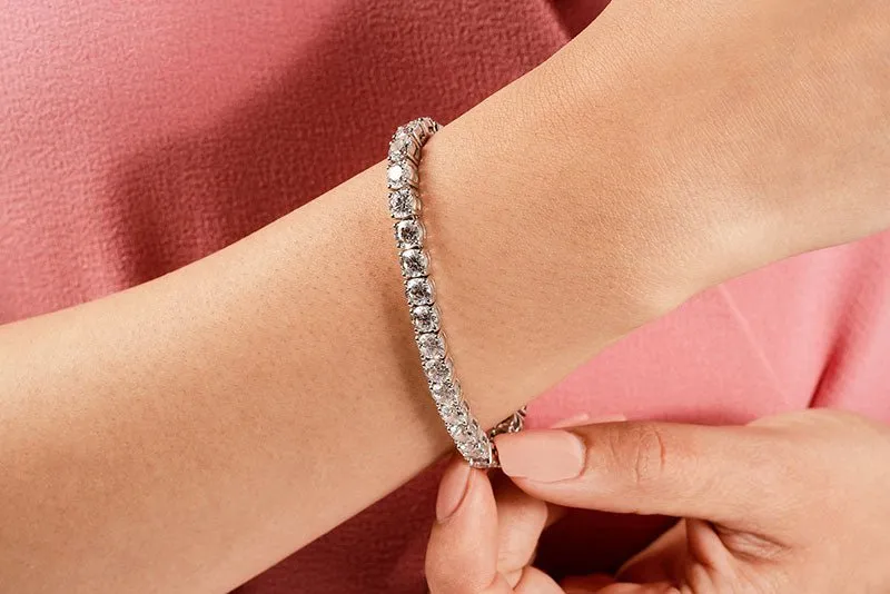 Timeless Dreams Lab-Grown Diamond Tennis Bracelet with 7.68 ct.(finished) 3.5mm