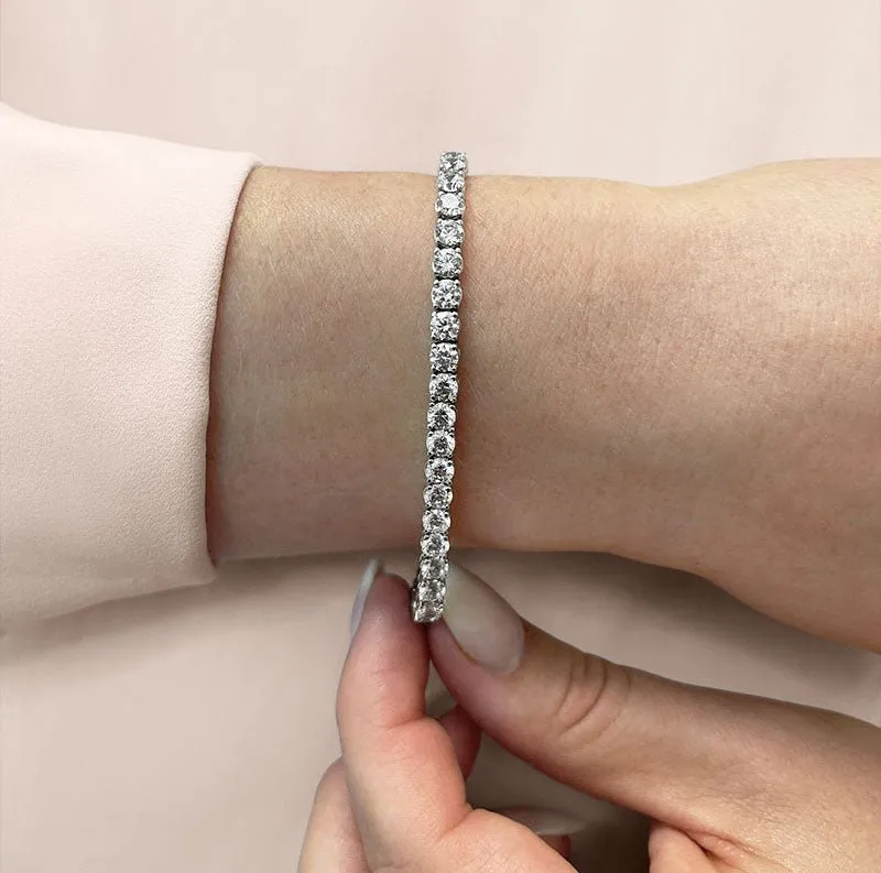 Timeless Dreams Lab-Grown Diamond Tennis Bracelet with 7.68 ct.(finished) 3.5mm