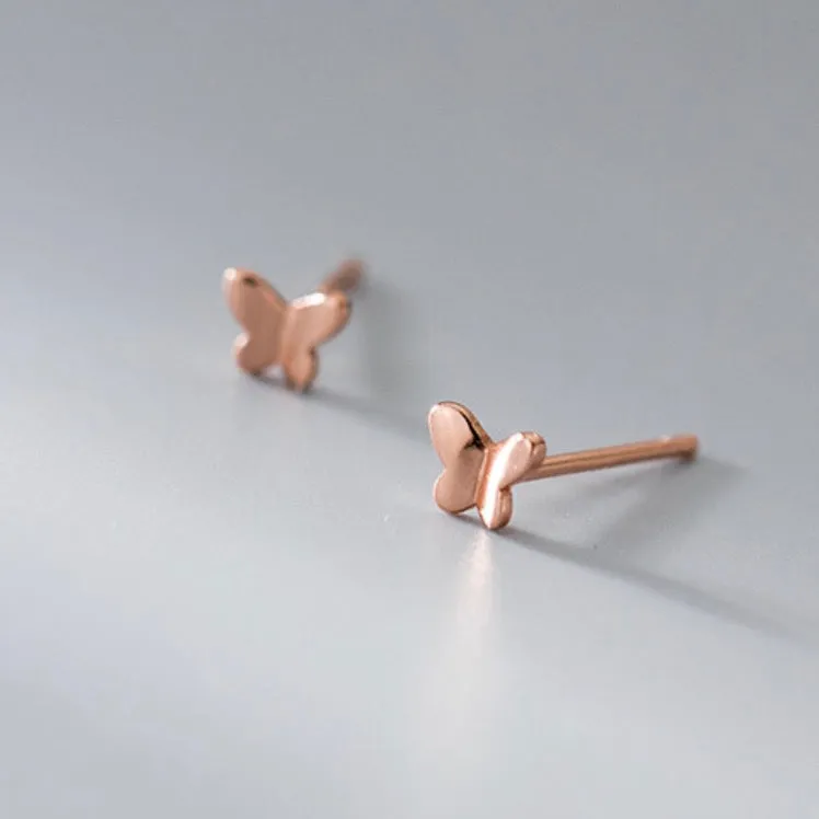 Tiny Butterfly Miniature Studs Earrings-SS009