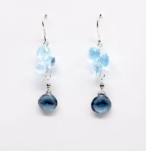 Topaz & Quartz Cluster Earrings