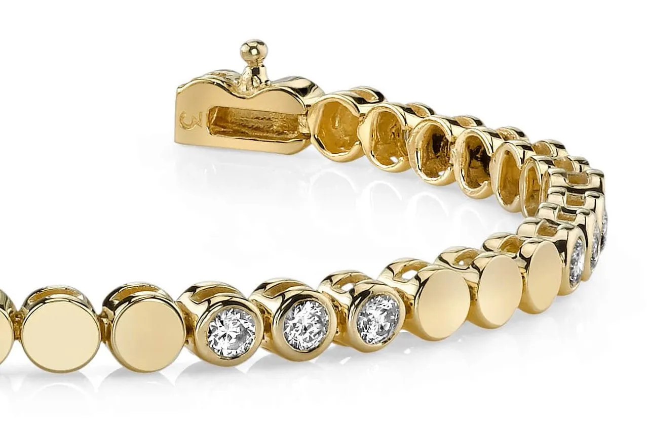 Triple Diamond Bracelet with 3.75 ct.(finished) 4.0mm