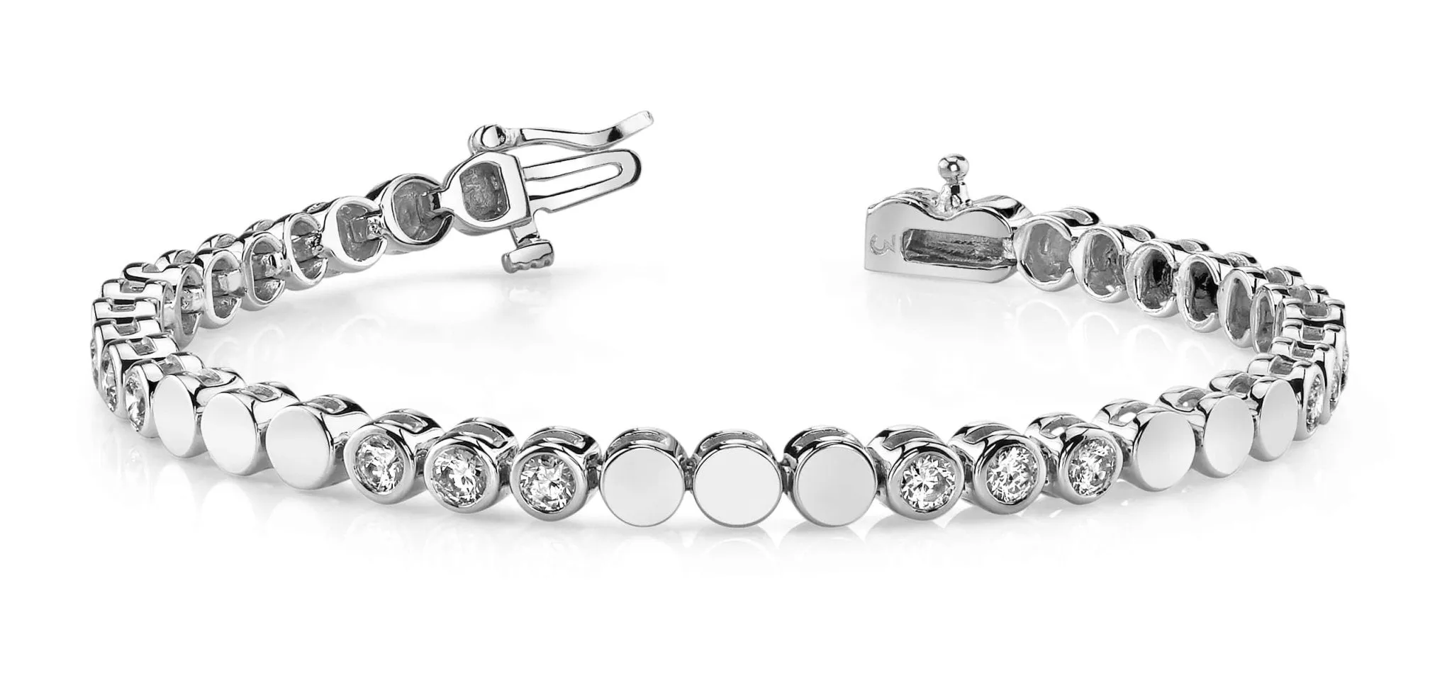 Triple Diamond Bracelet with 3.75 ct.(finished) 4.0mm