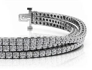 Triple Strand Flexible Diamond Tennis Bracelet Lab-Grown Diamond with 6.14 ct.(finished) 2mm
