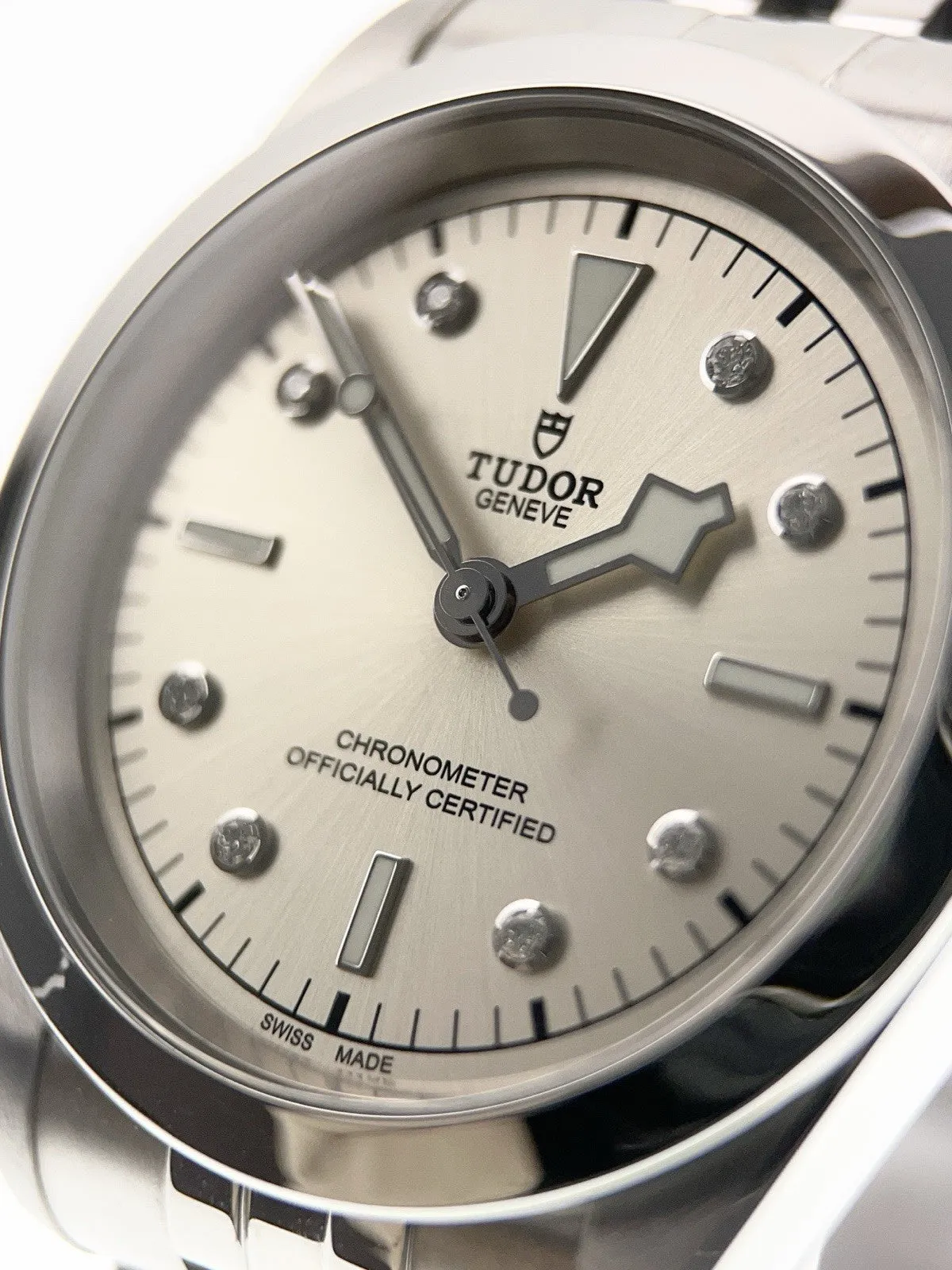 Tudor Black Bay Silver Diamond Stainless Steel Silver Dial 41mm Auto. Mens 79680