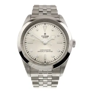 Tudor Black Bay Silver Diamond Stainless Steel Silver Dial 41mm Auto. Mens 79680