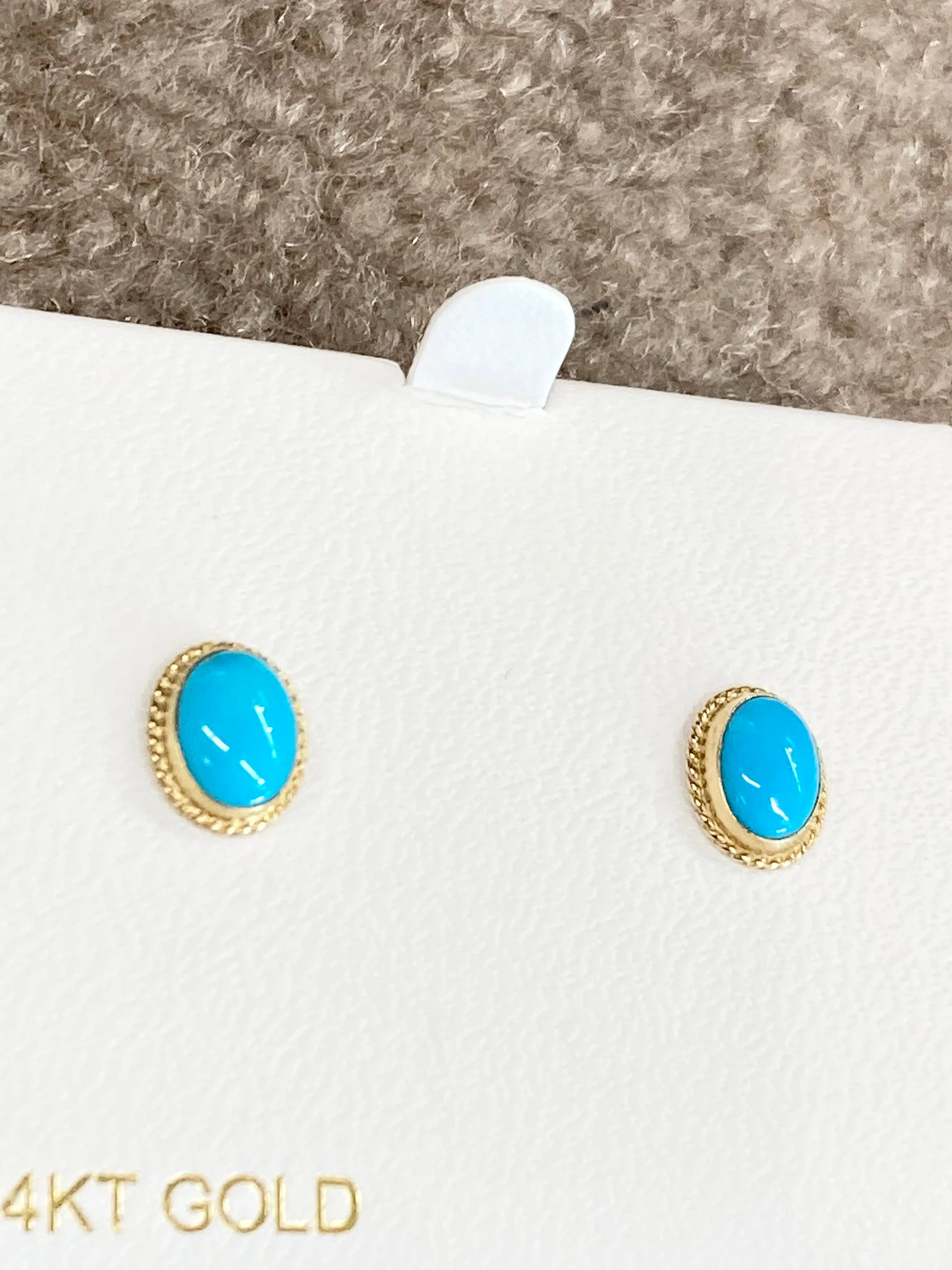 Turquoise Gold Earrings