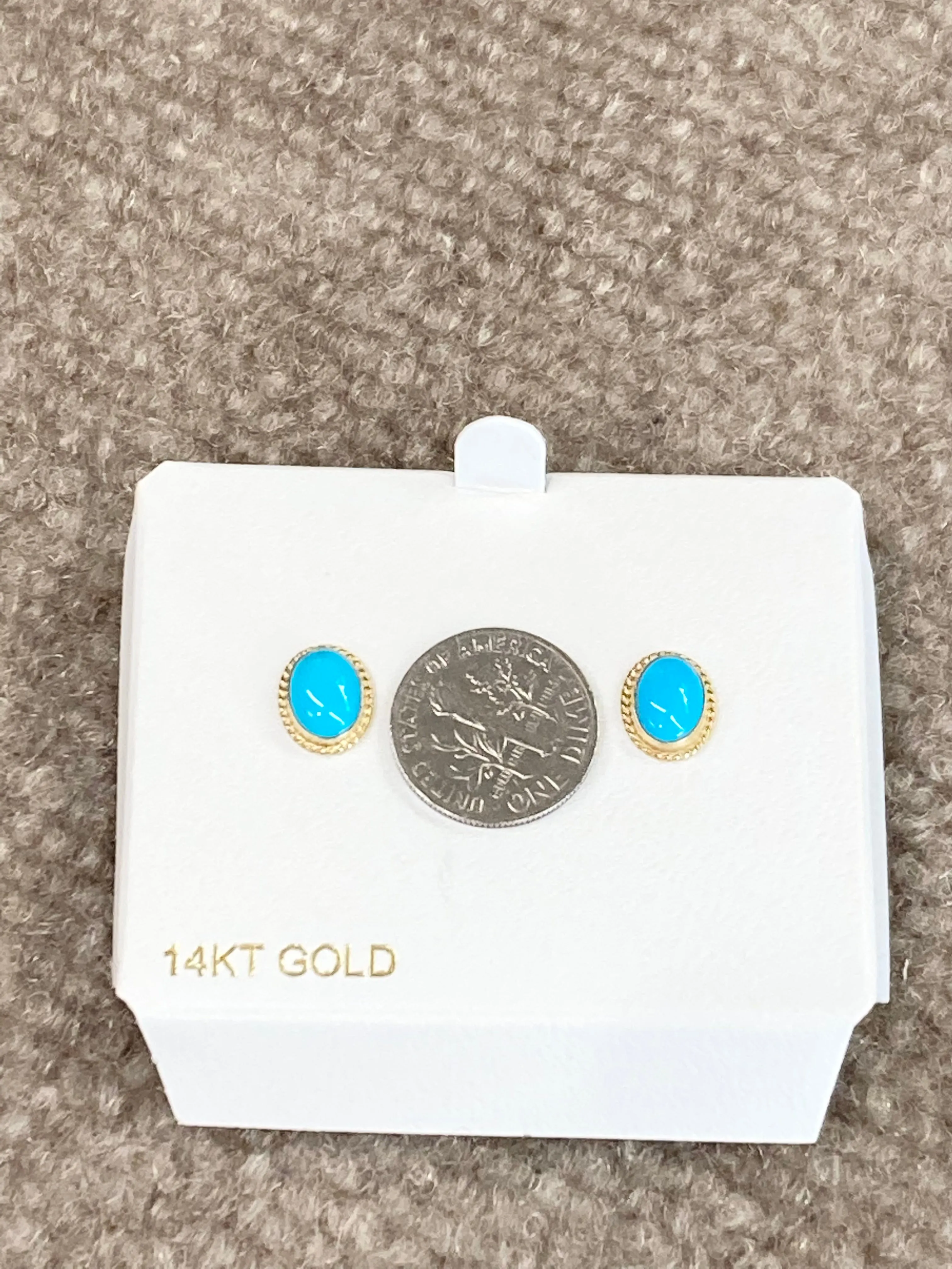 Turquoise Gold Earrings
