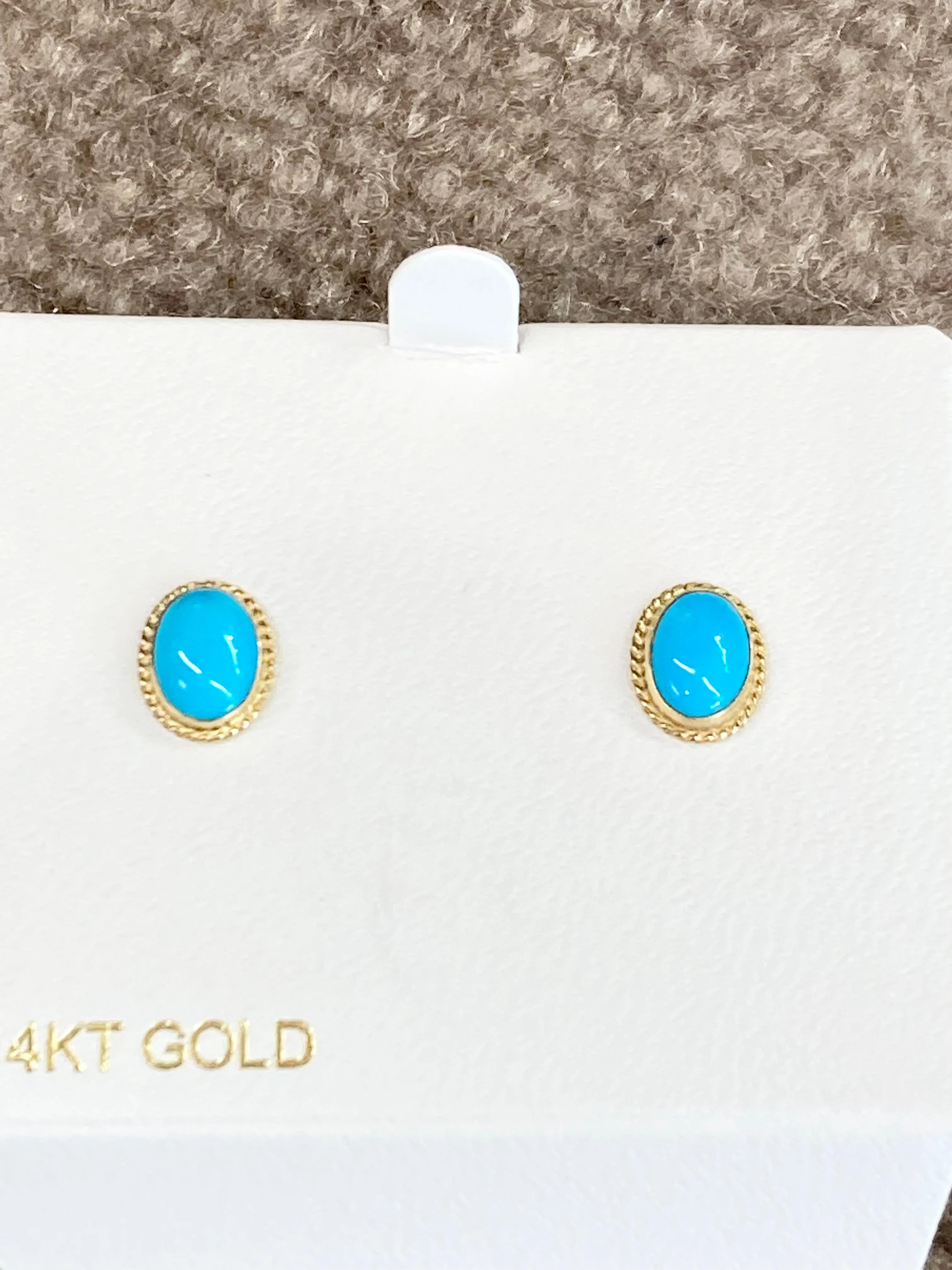 Turquoise Gold Earrings