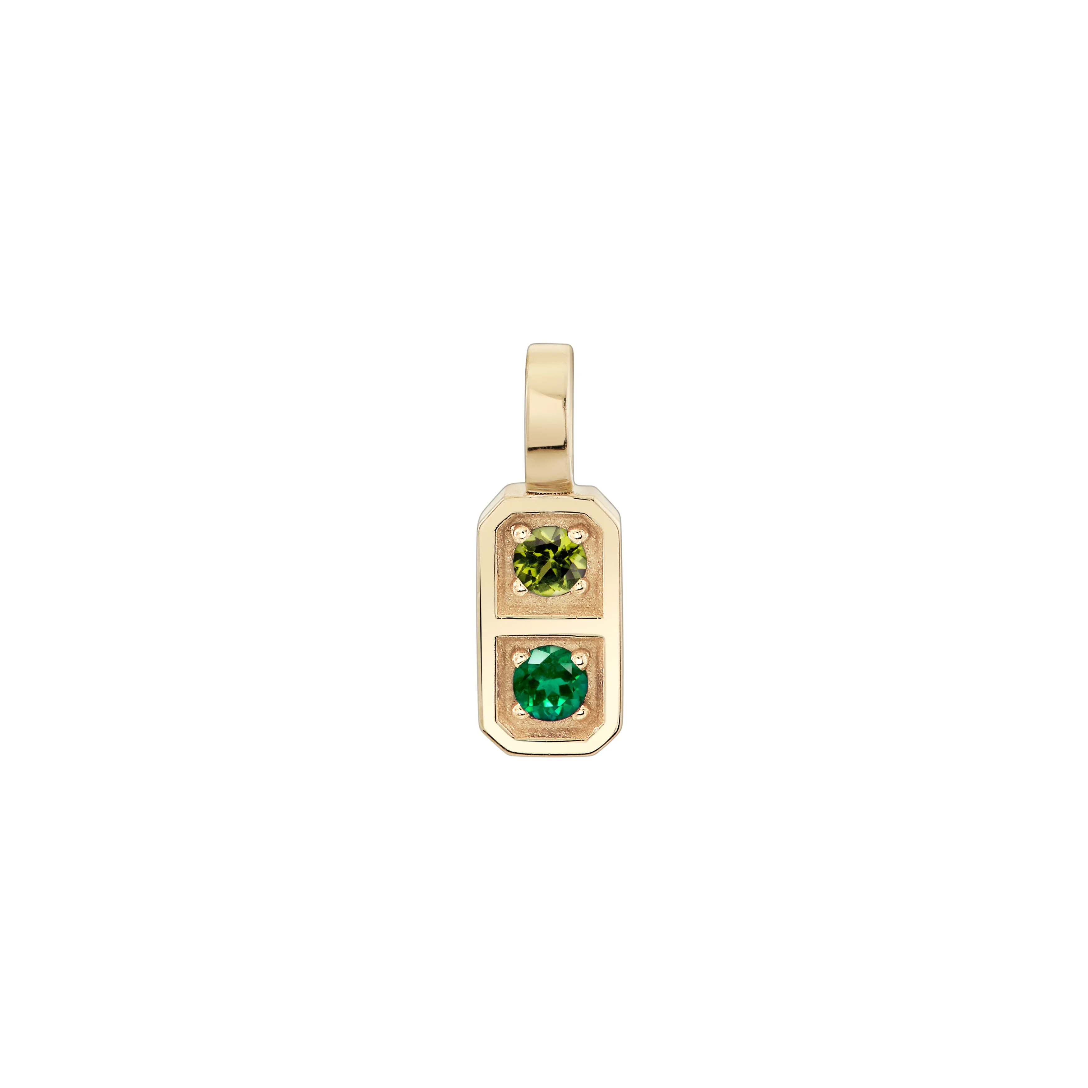 Two Birthstone Tablet Pendant