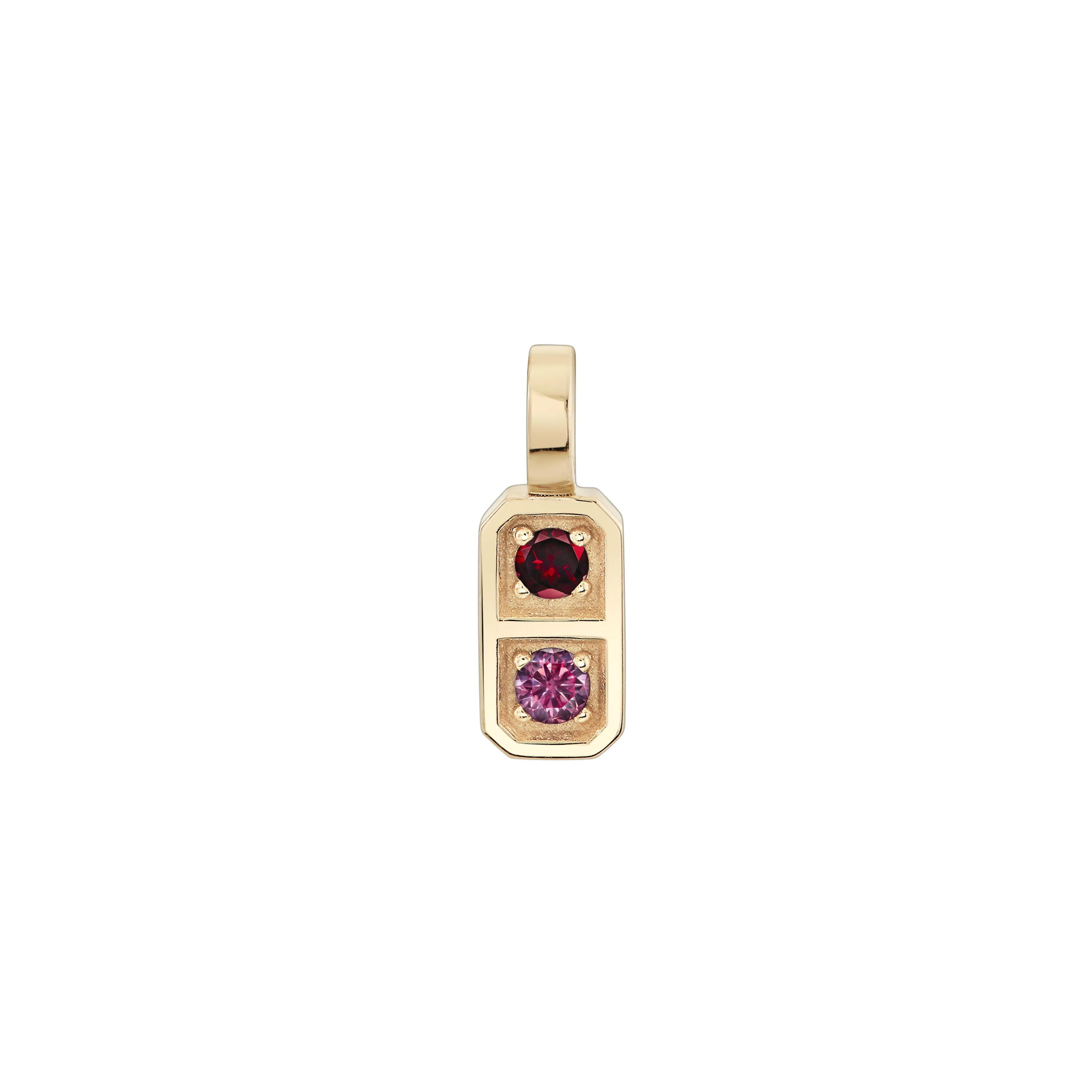 Two Birthstone Tablet Pendant