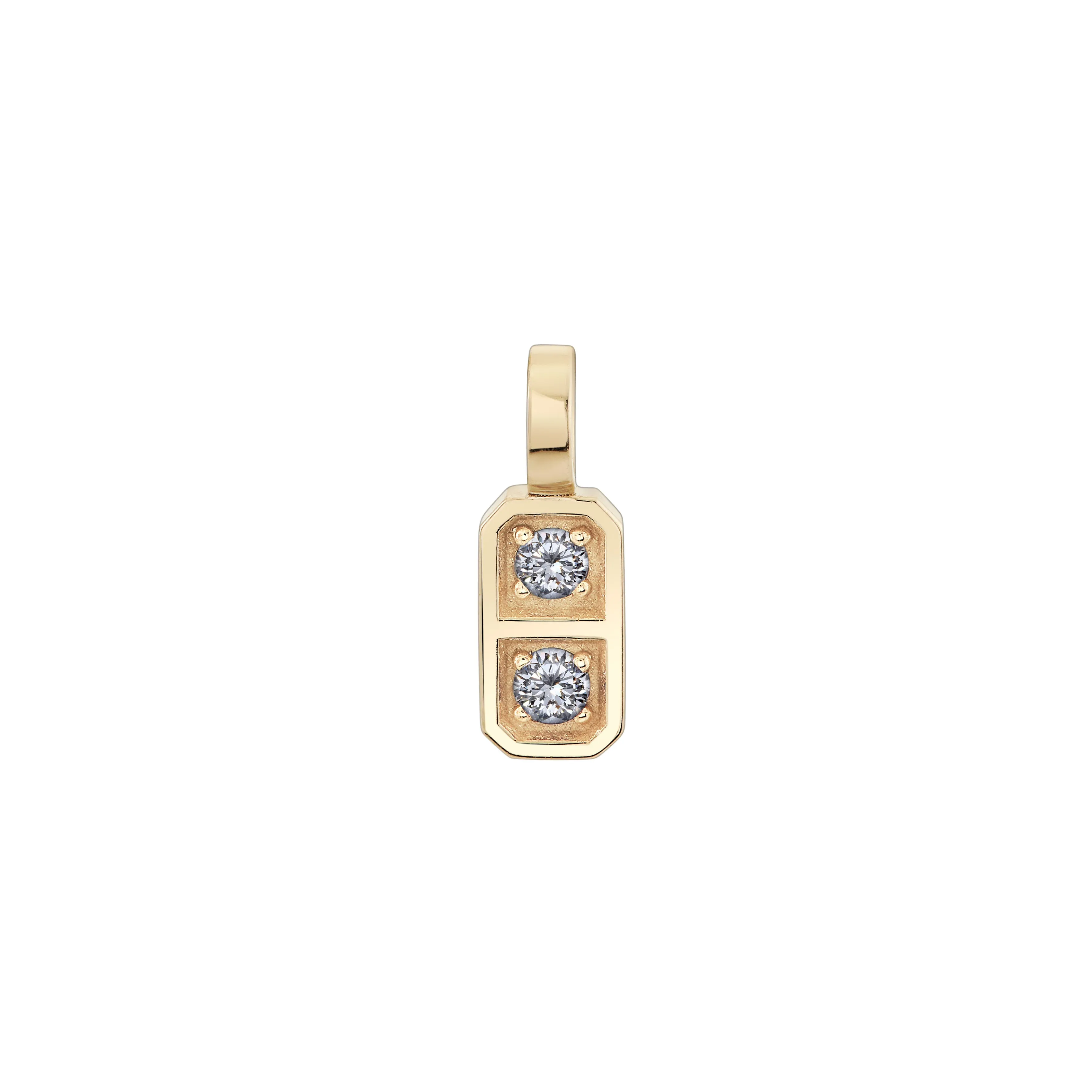 Two Birthstone Tablet Pendant