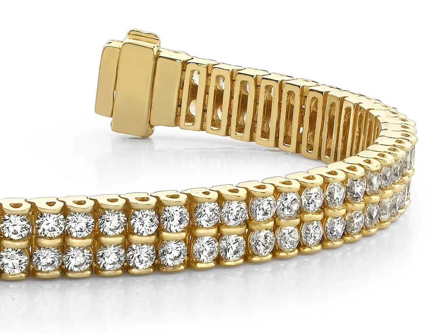 Two Row Diamond Bracelet with 9.05 ct.(finished) 2.75mm