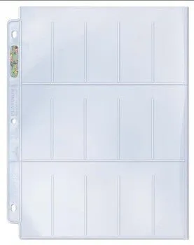 Ultra Pro: 15-Pocket for 1-1/2" X 2-1/2" Tobacco Size Cards Platinum Series Pocket Pages (100ct)