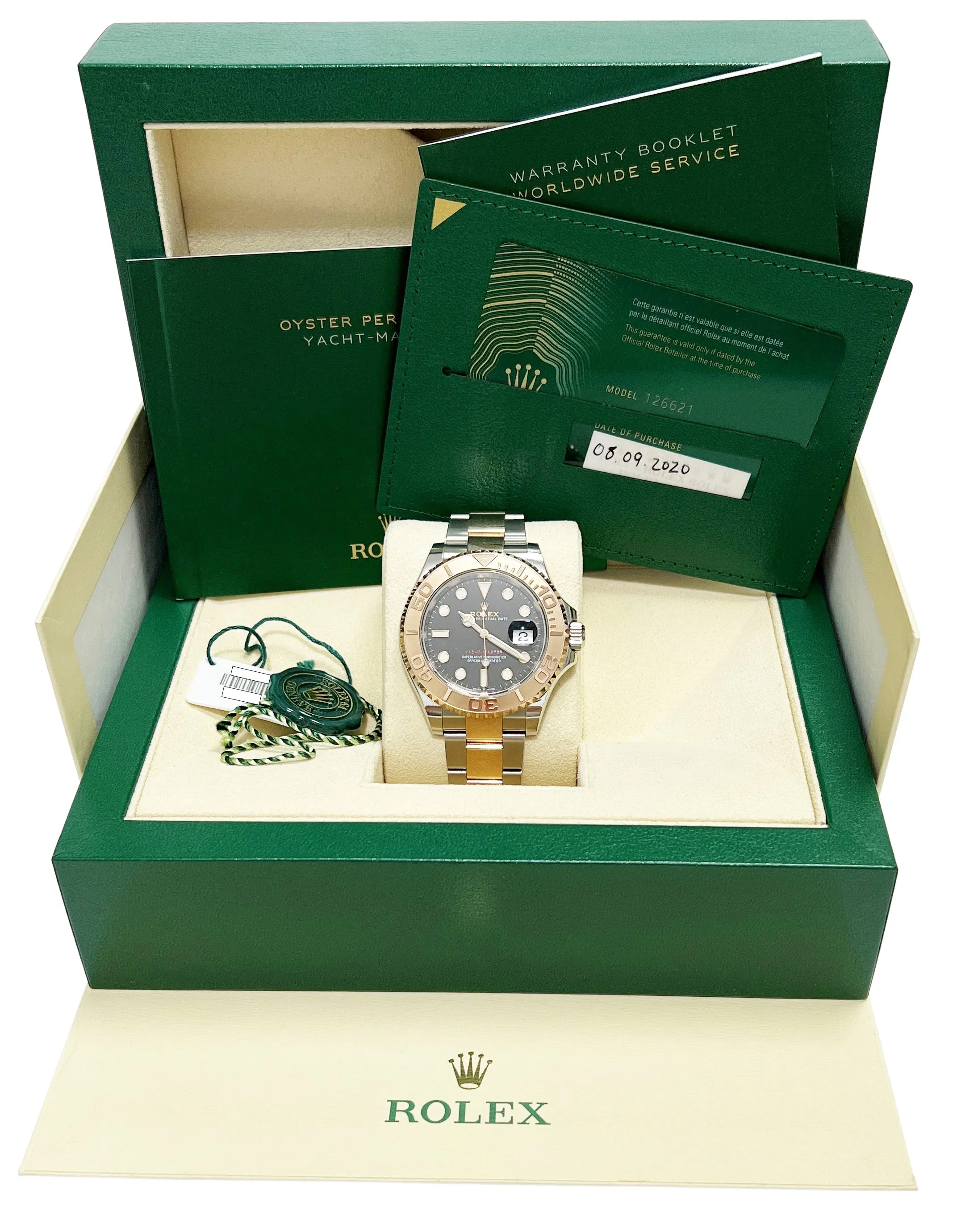 UNPOLISHED 2020 Rolex-Yacht Master 126621 Two Tone Rose Gold Black 40mm Watch