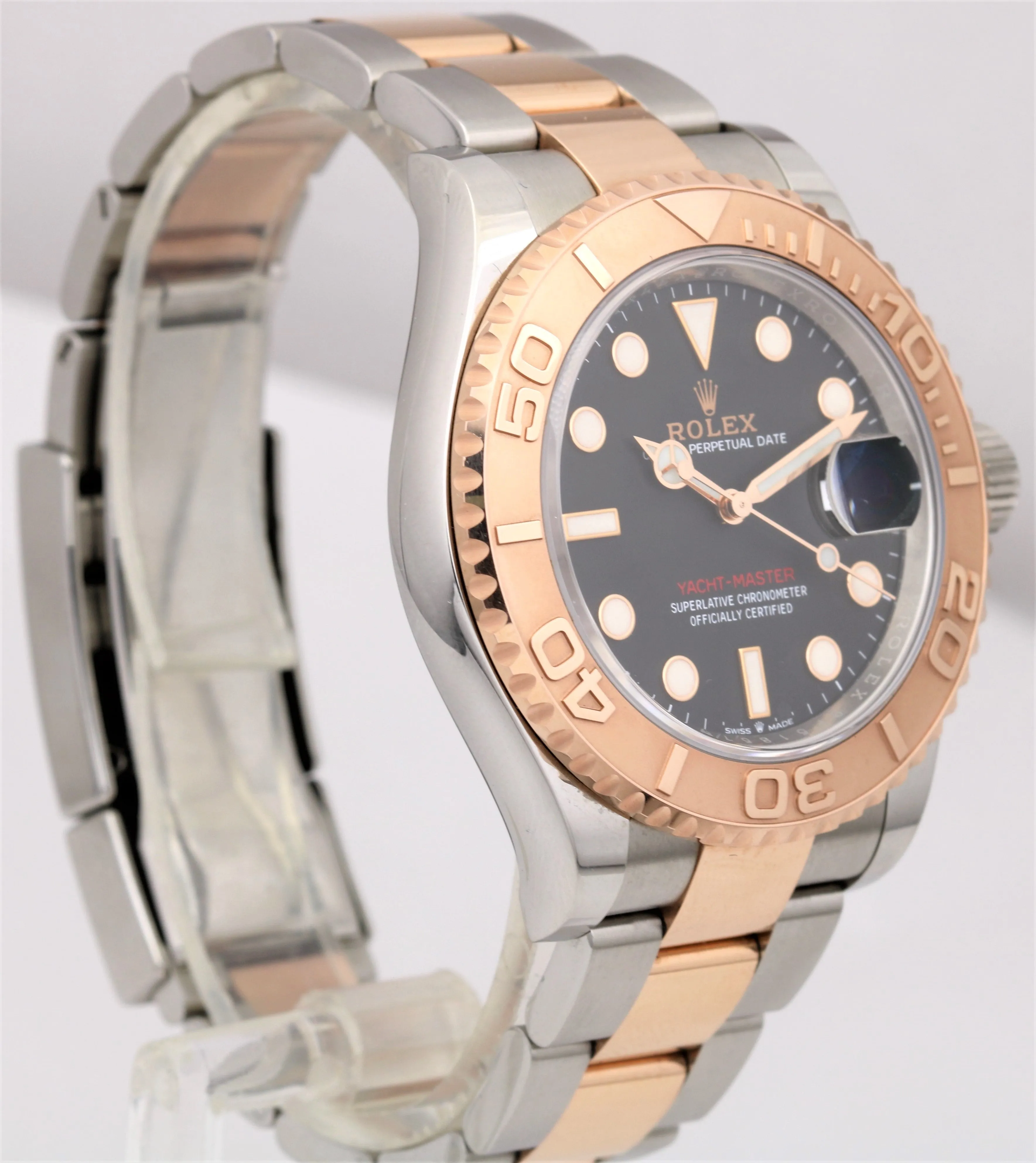 UNPOLISHED 2020 Rolex-Yacht Master 126621 Two Tone Rose Gold Black 40mm Watch
