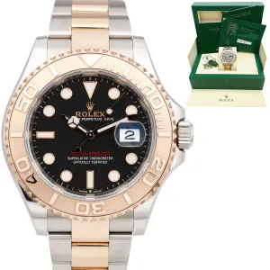 UNPOLISHED 2020 Rolex-Yacht Master 126621 Two Tone Rose Gold Black 40mm Watch