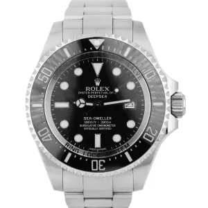 UNPOLISHED Rolex Sea-Dweller Deepsea Stainless Steel 44mm Black Watch 116660