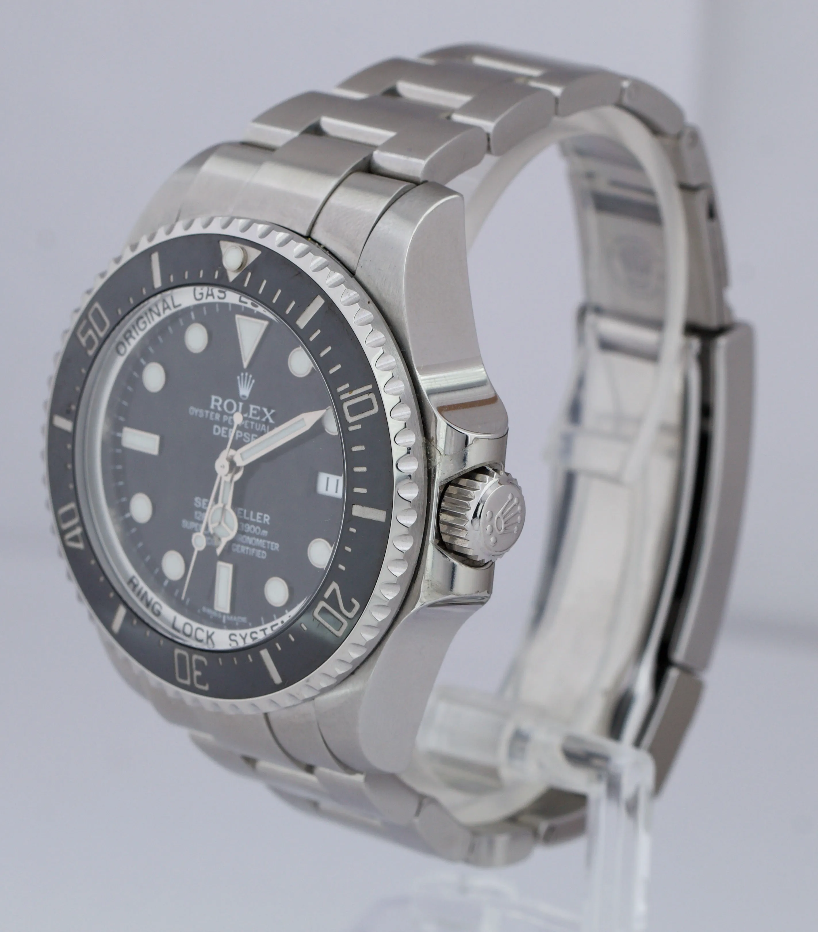 UNPOLISHED Rolex Sea-Dweller Deepsea Stainless Steel 44mm Black Watch 116660