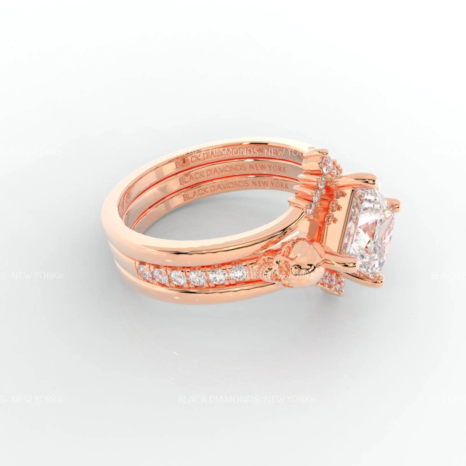 Until Dawn- 3pc 1.5 Carat Diamond Skull Rings