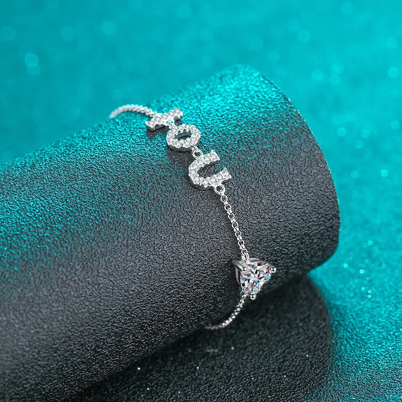 Valentine's Day Love Alphabet Moissanite Bracelet