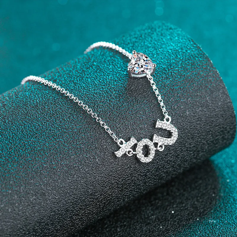 Valentine's Day Love Alphabet Moissanite Bracelet