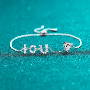 Valentine's Day Love Alphabet Moissanite Bracelet