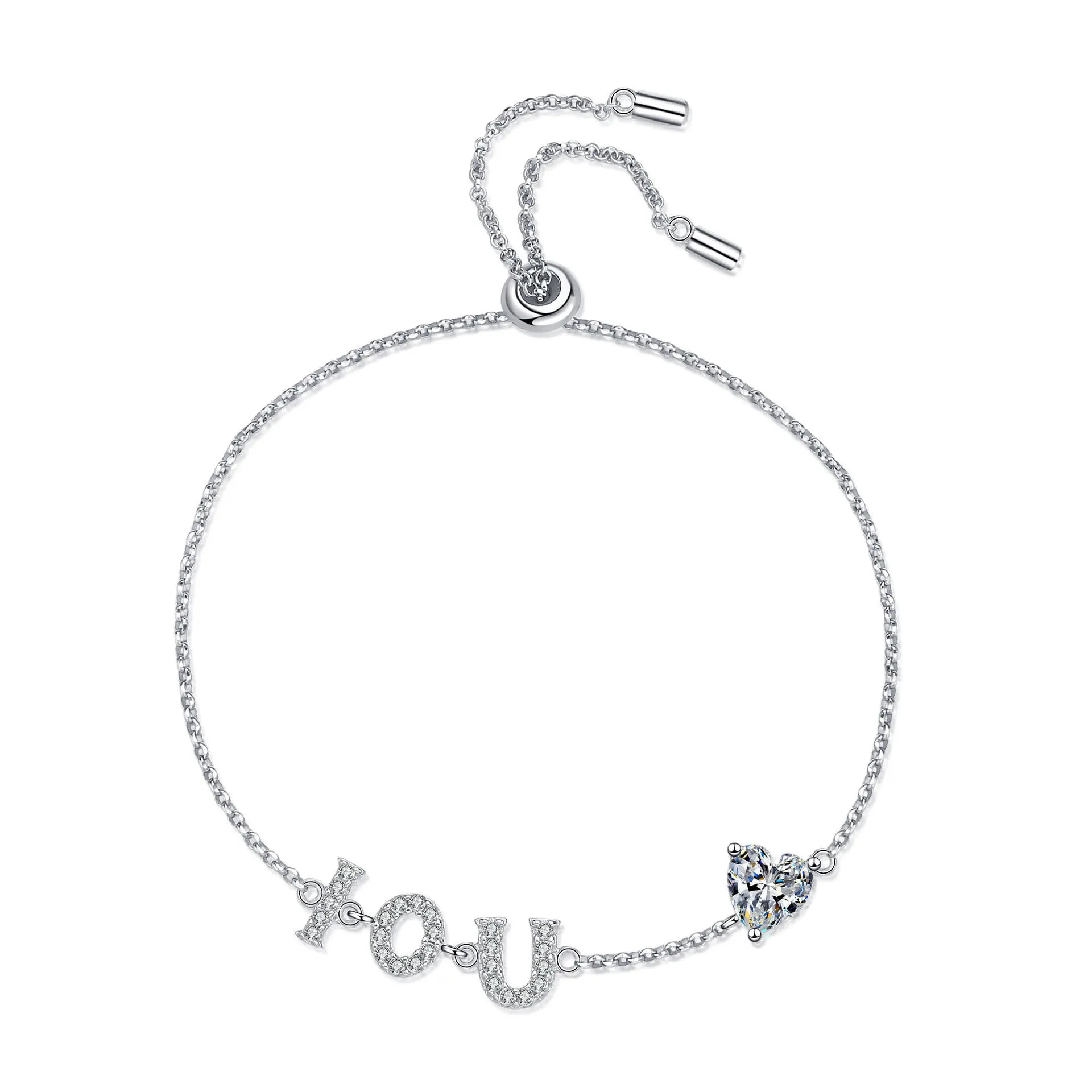 Valentine's Day Love Alphabet Moissanite Bracelet