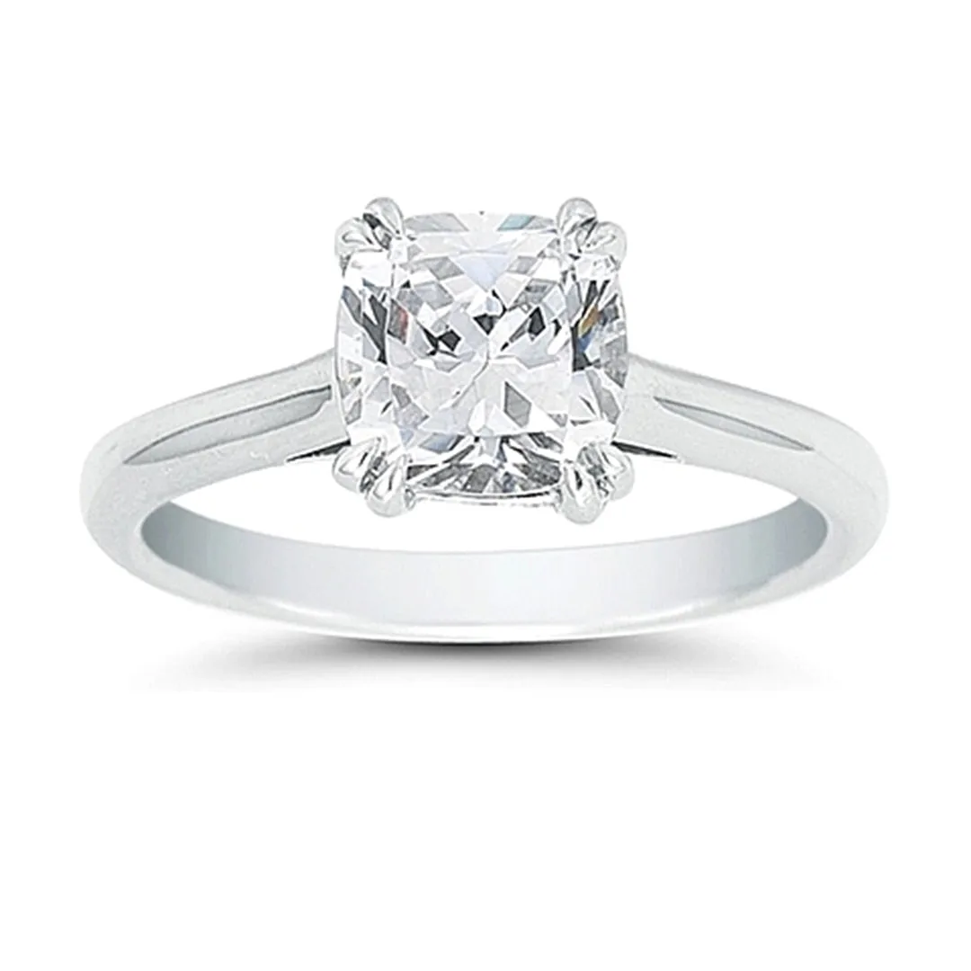 Vatche Solitaire Engagement Ring w Pave Basket