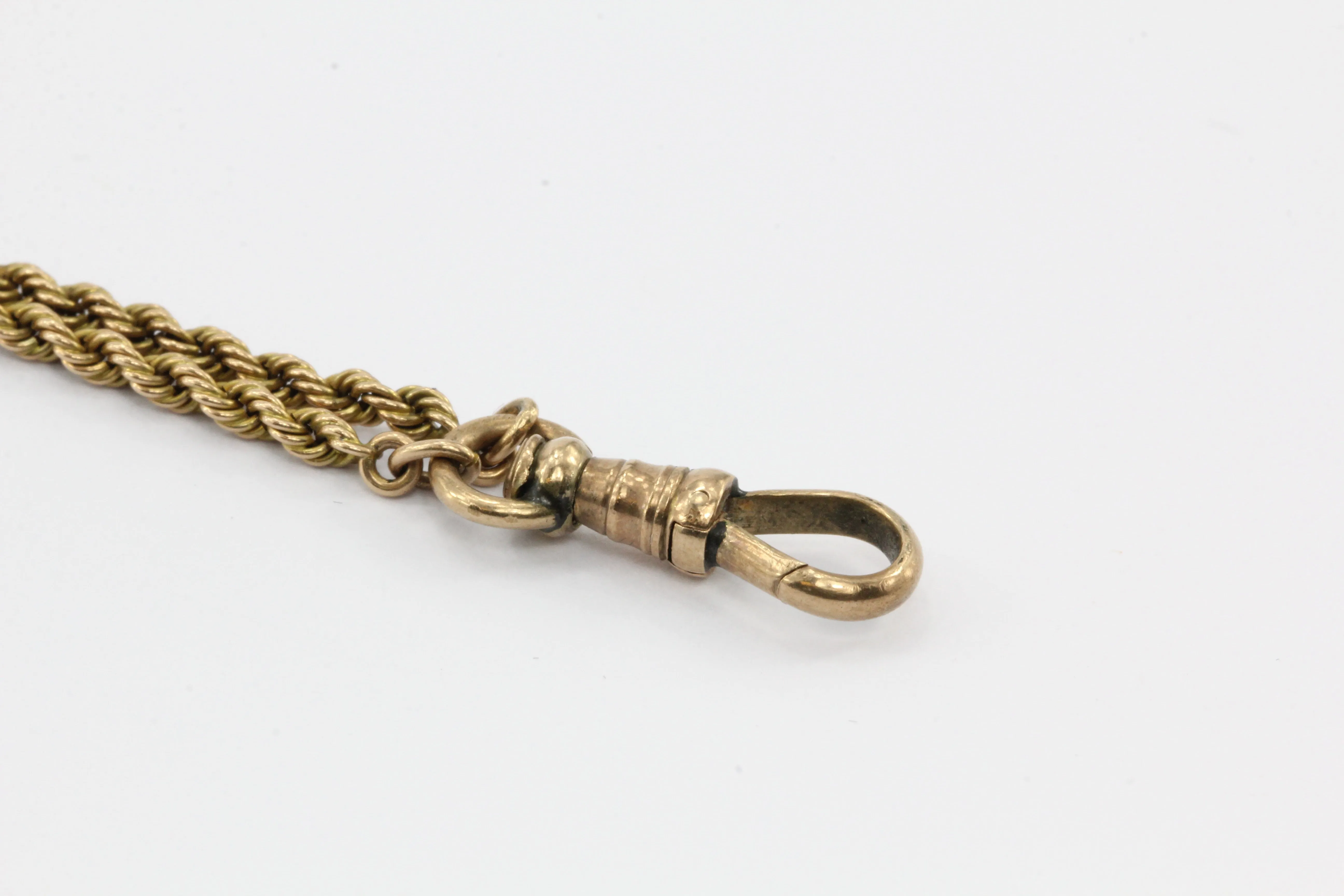 Victorian 10K & 14K Gold Diamond Ruby Amethyst Lorgnette Chain Necklace