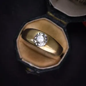 Victorian 1.70ct Diamond Solitaire Gypsy Ring