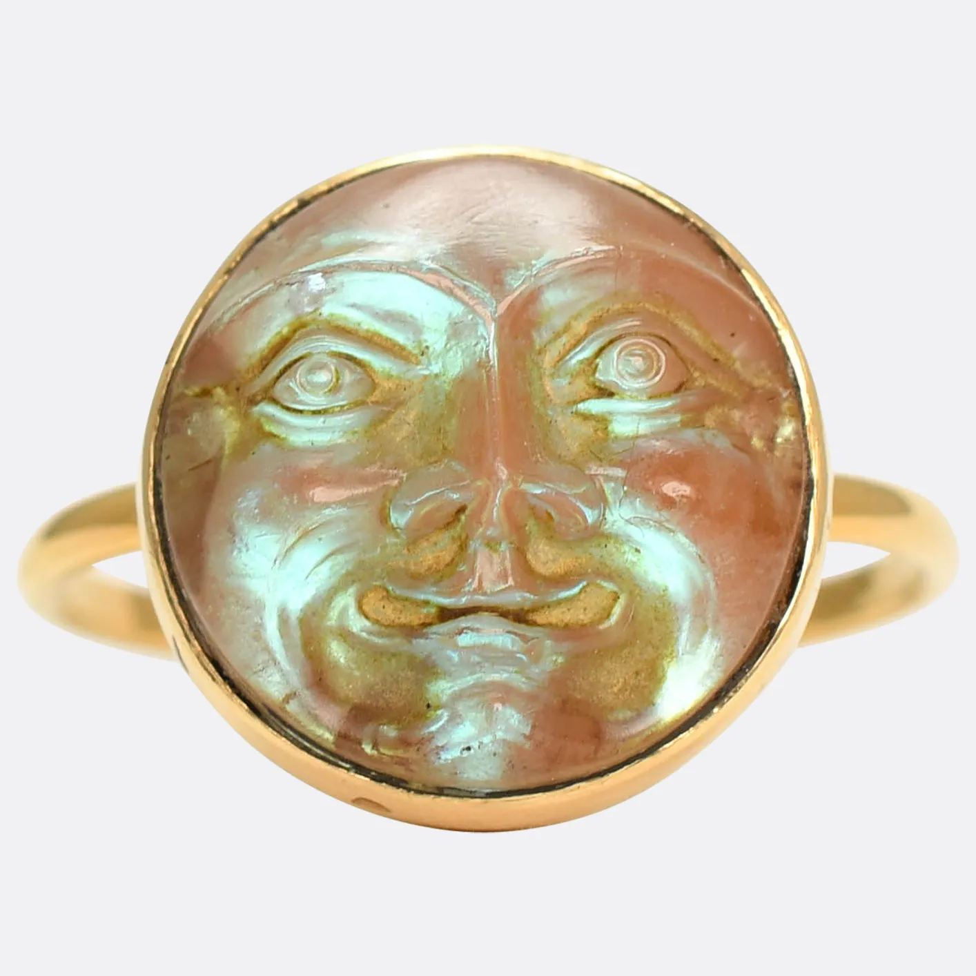 Victorian "Man in the Moon" Saphiret Ring
