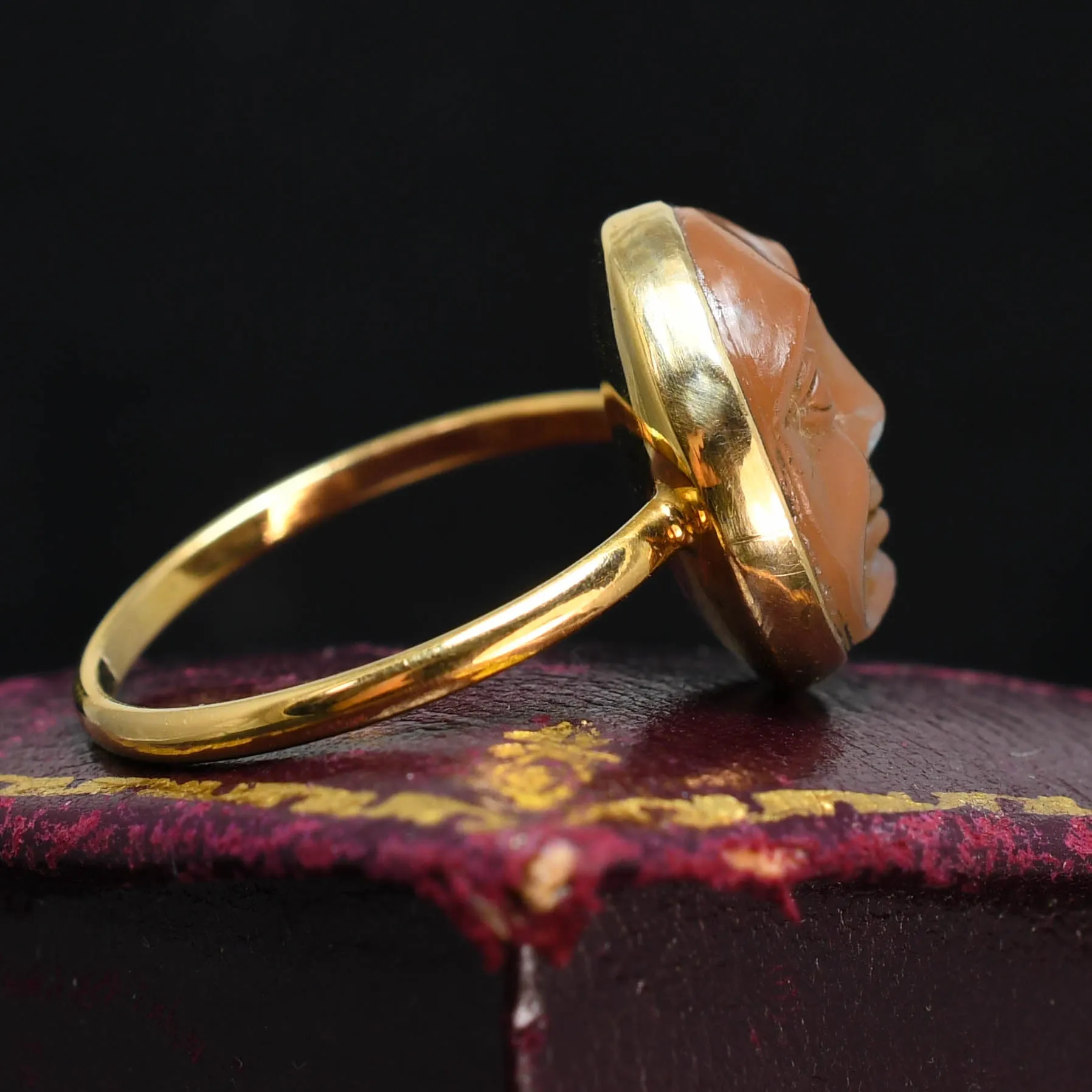 Victorian "Man in the Moon" Saphiret Ring