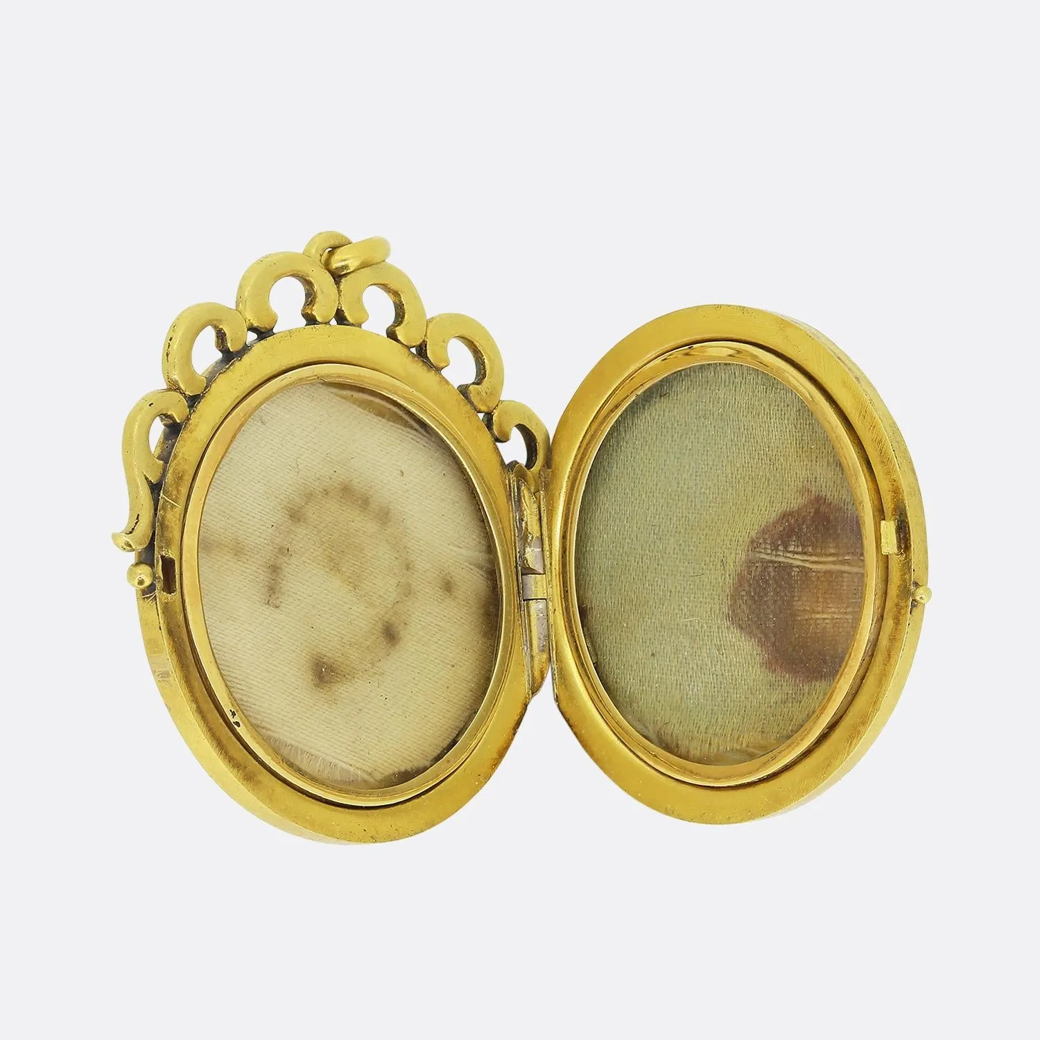 Victorian Ruby and Diamond Horseshoe and Riding Crop Locket