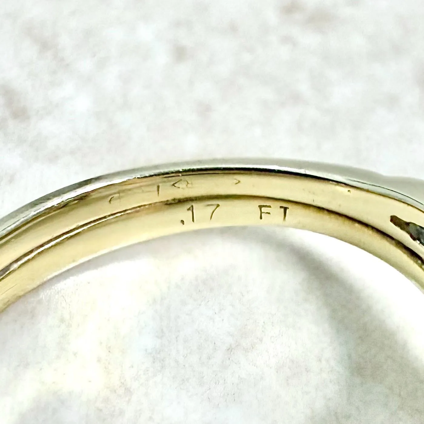 Vintage 14 Karat Yellow Gold Diamond Engagement Ring Set
