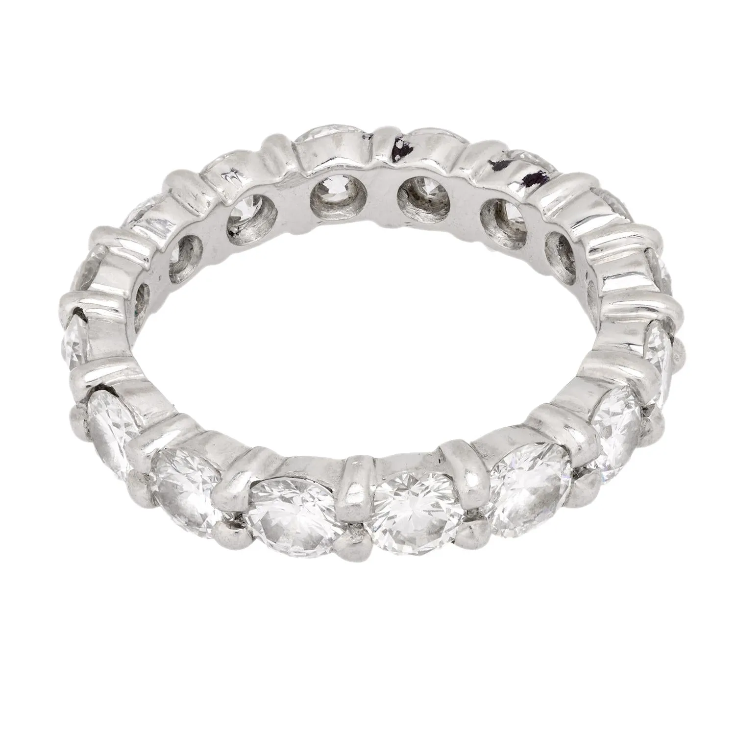 Vintage 2.60 carat total weight diamond platinum wedding band