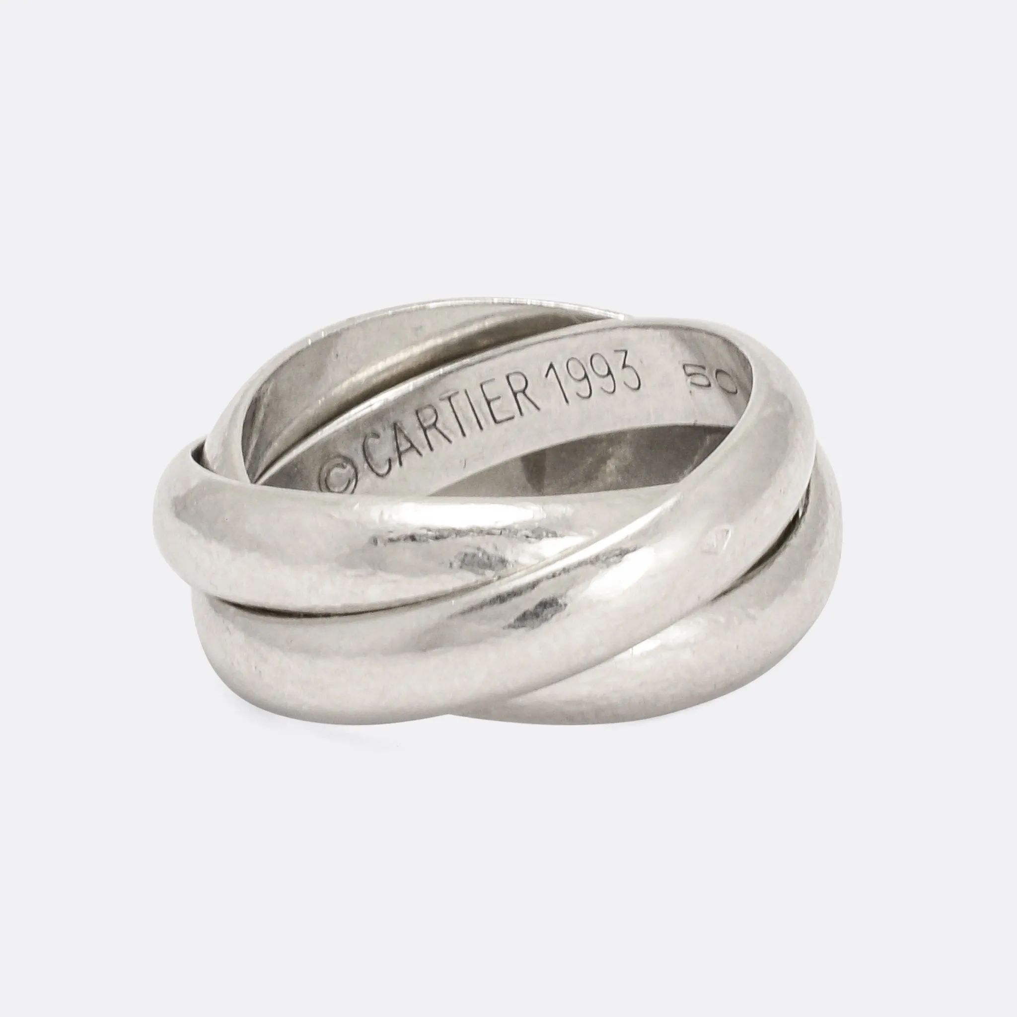Vintage Cartier Russian Wedding Band in Platinum