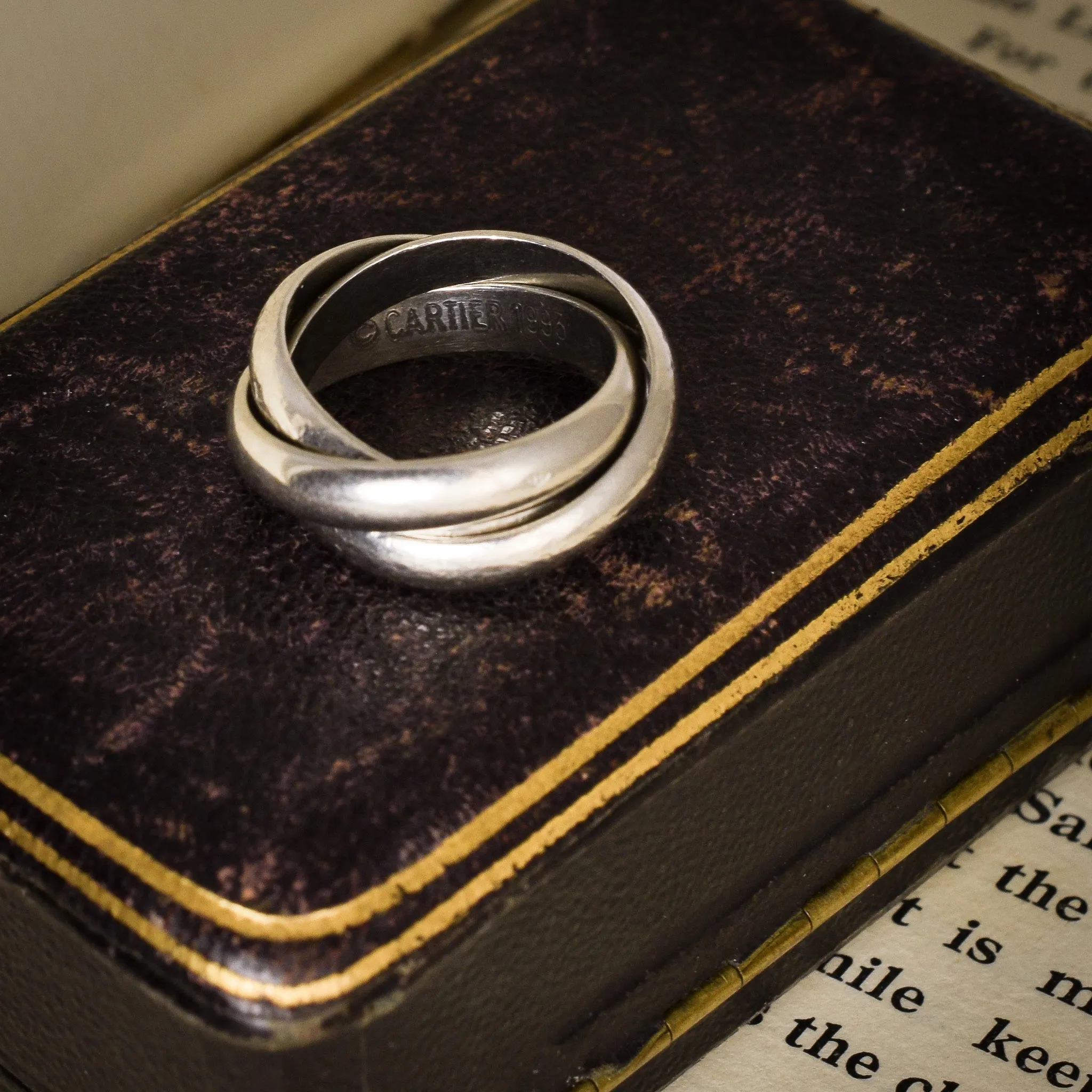 Vintage Cartier Russian Wedding Band in Platinum