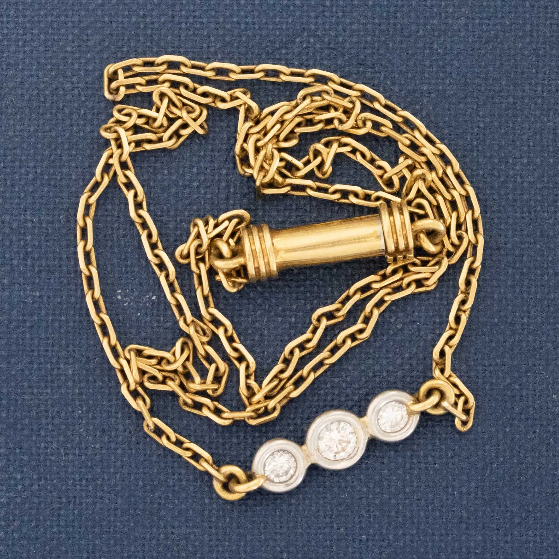 Vintage Diamond Bezel Pendant by David Webb