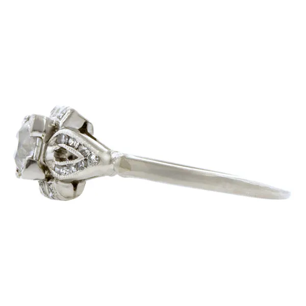 Vintage Diamond Engagement Ring, Old Euro 0.50ct