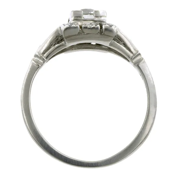 Vintage Diamond Engagement Ring, Old Euro 0.50ct