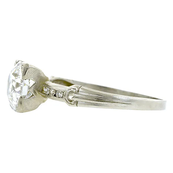 Vintage Diamond Engagement Ring, Old Euro 1.68ct