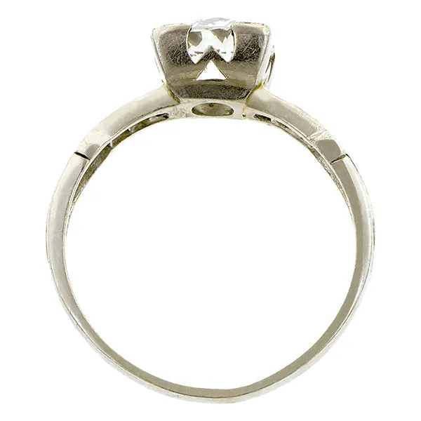 Vintage Diamond Engagement Ring, Old Euro 1.68ct