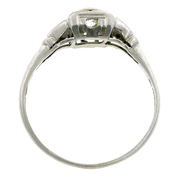 Vintage Diamond Engagement Ring, RBC 0.27ct