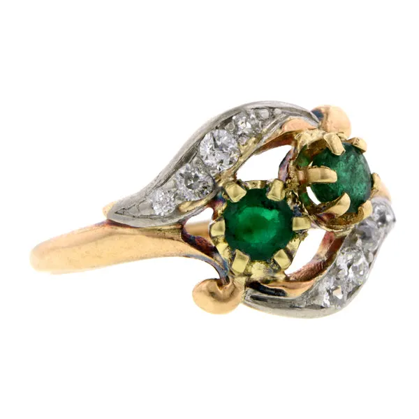 Vintage Emerald & Diamond Ring