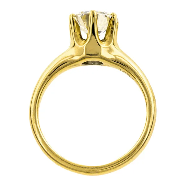 Vintage Engagement Ring, RBC 1.09ct