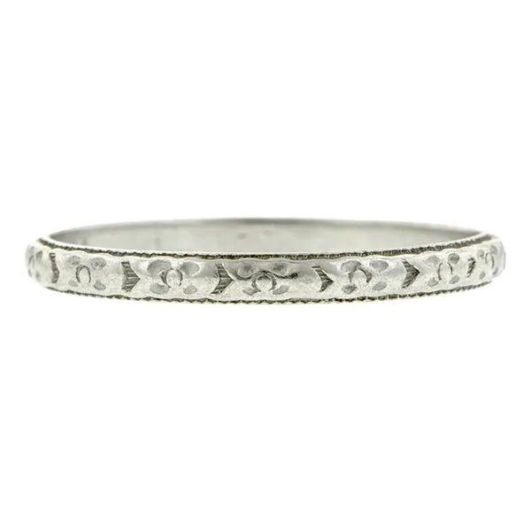 Vintage Patterned Platinum Band