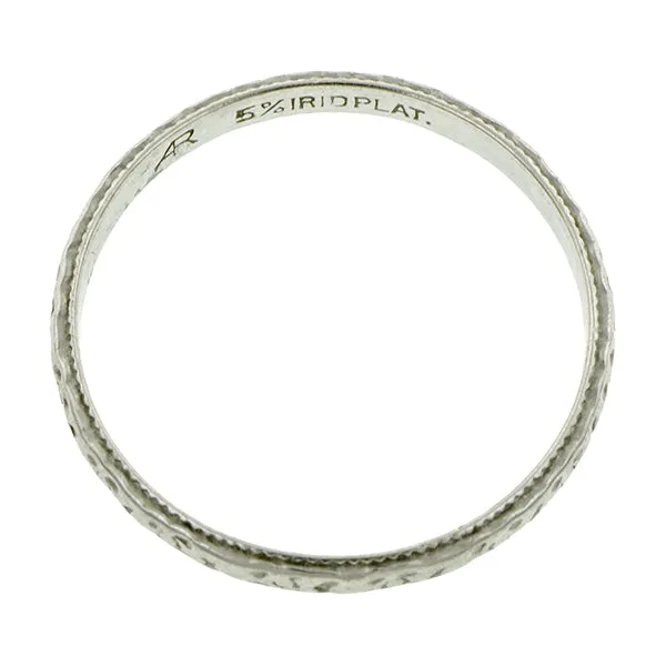 Vintage Patterned Platinum Band