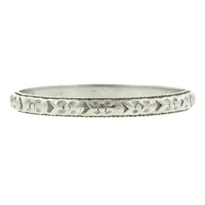Vintage Patterned Platinum Band
